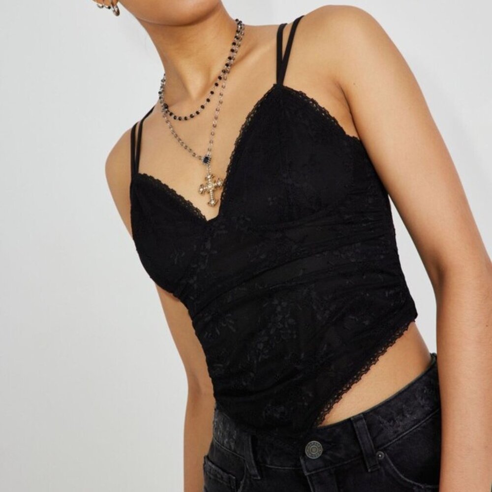 Garage Lace Handkerchief Cami